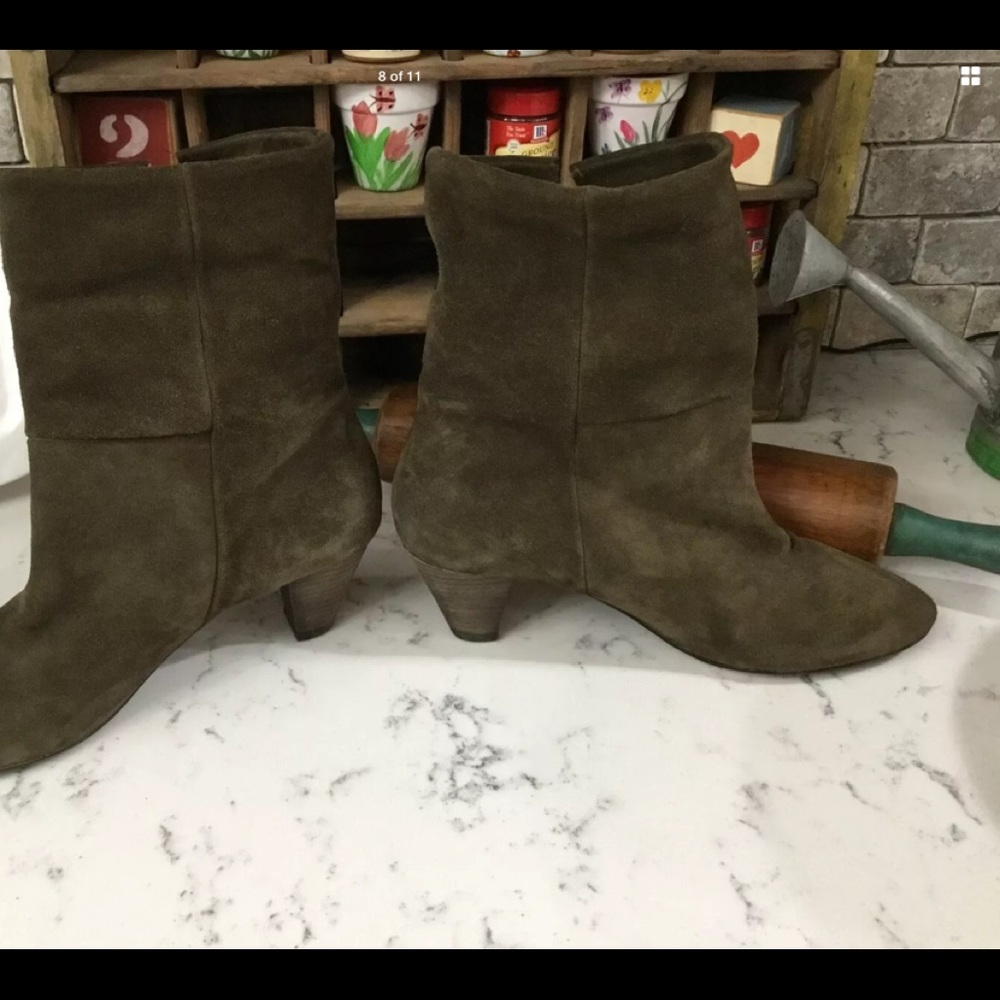 FREE PEOPLE Adella Suede Heeled Booties US 8.5 - Picture 7 of 8